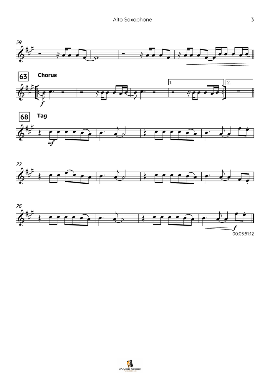 Can't Stop The Feeling! Alto Saxophone scores gallery preview page 4