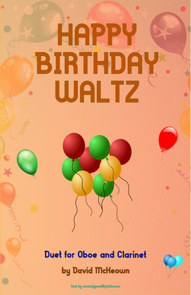 Book cover for Happy Birthday Waltz, for Oboe and Clarinet Duet