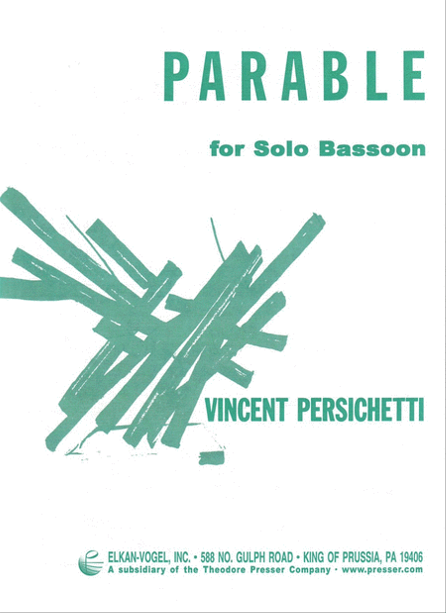 Parable For Solo Bassoon Chamber Music scores gallery preview page 1