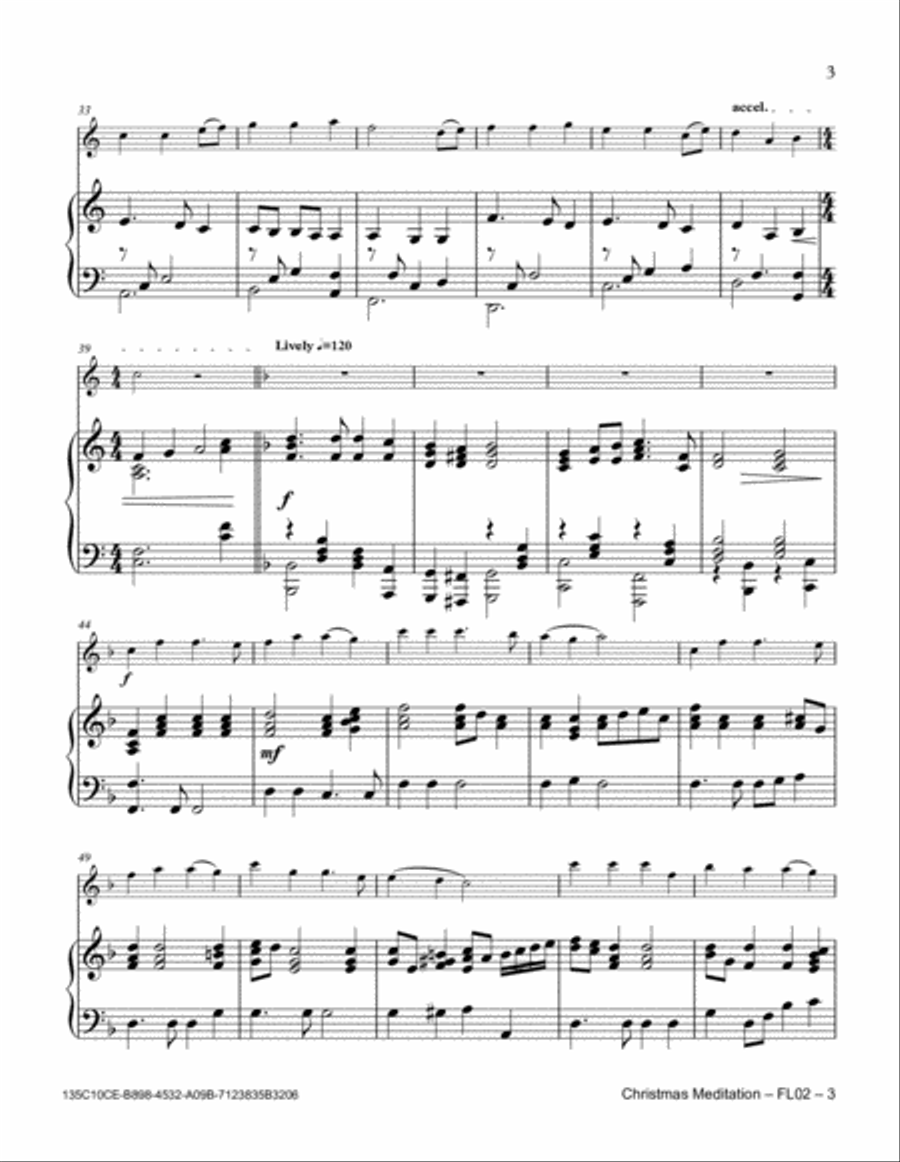 Christmas Meditation Flute Solo scores gallery preview page 3