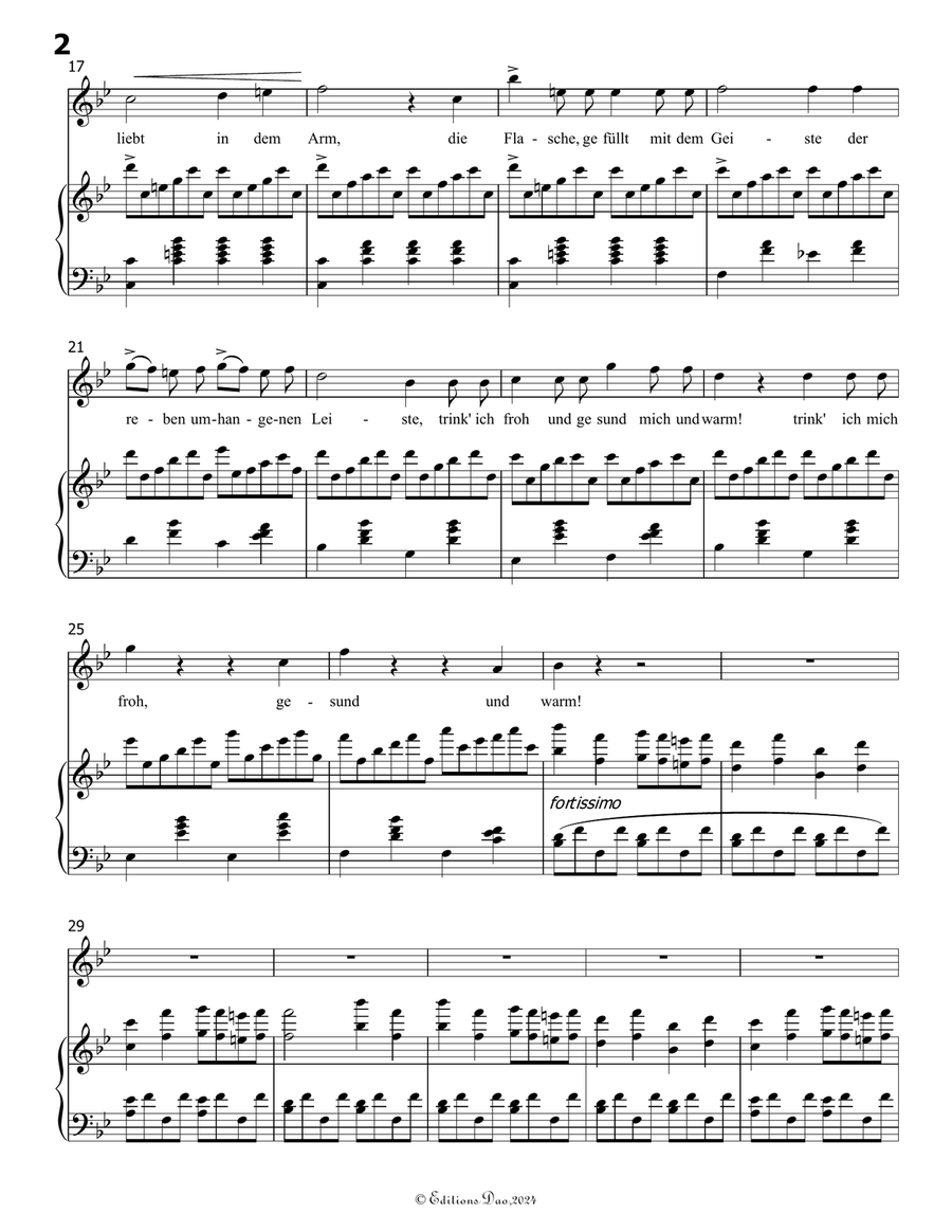 Der Liebescheue, by Carl Loewe, in B flat Major Voice scores gallery preview page 4