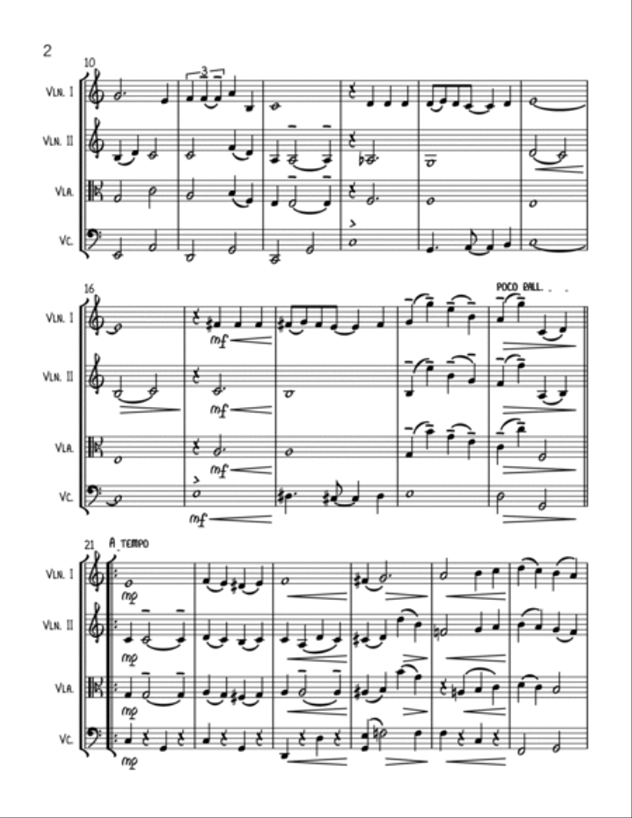 White Christmas String Quartet scores gallery preview page 2