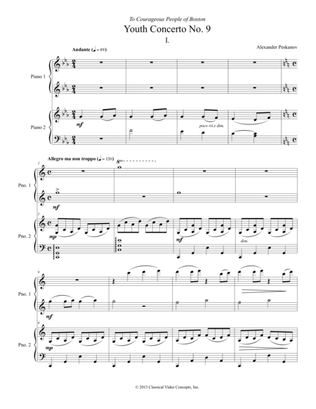 Book cover for Concerto No. 9 "Boston Concerto" for Piano and Orchestra (First Edition)