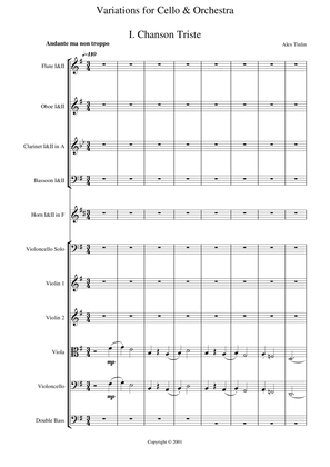 Variations for Cello & Orchestra