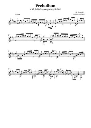 Henry Purcell - Prelude & Almand (Z. 667), Prelude & Sarabande (Z. 666), transcr. for guitar