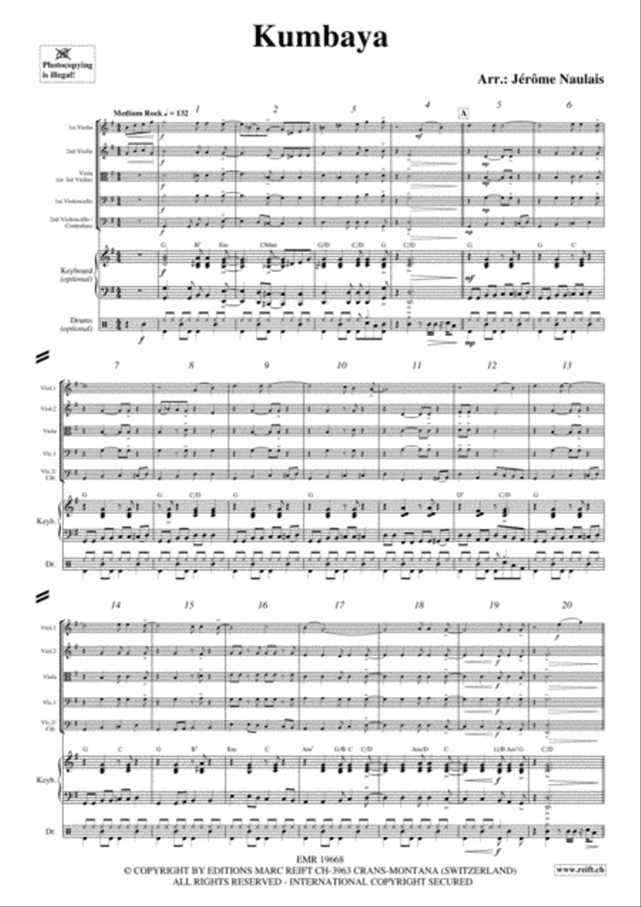 Kumbaya String Quintet scores gallery preview page 3