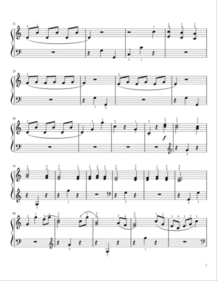 Chopsticks (With One Hand Tied Behind My Back) - for Left Hand Piano Piano Accompaniment scores gallery preview page 2