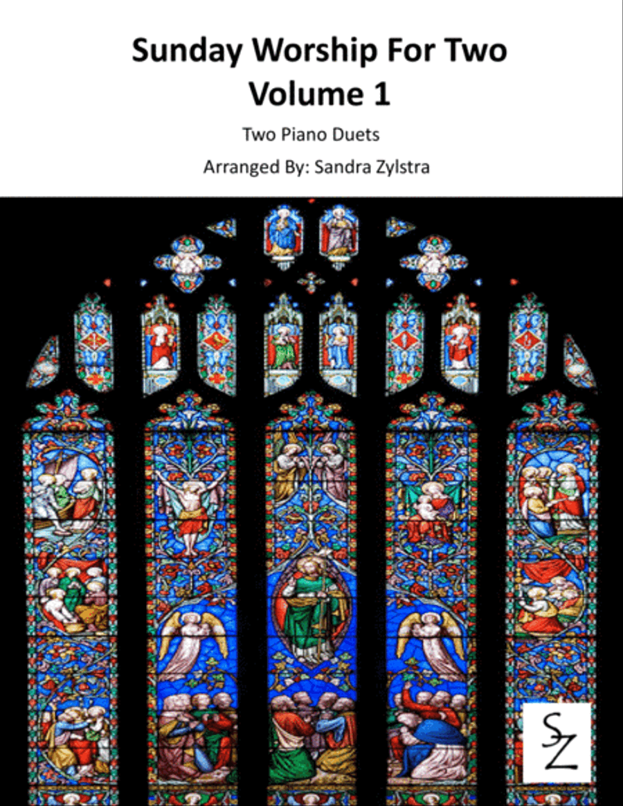 Sunday Worship For Two, Volume 1 (intermediate to late intermediate 2 piano duets) 2 Pianos, 4-Hands scores gallery preview page 1