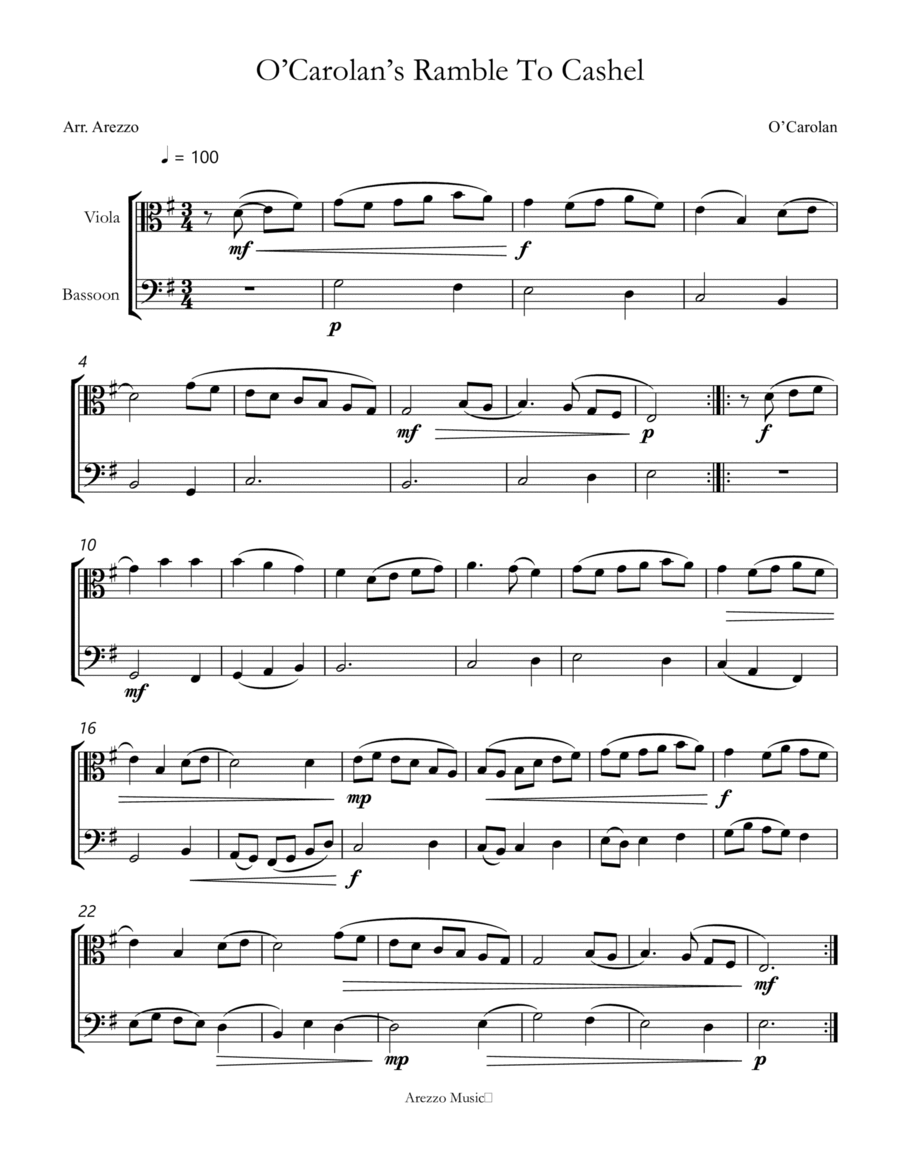 o’carolan’s ramble to cashel viola and bassoon sheet music image number null
