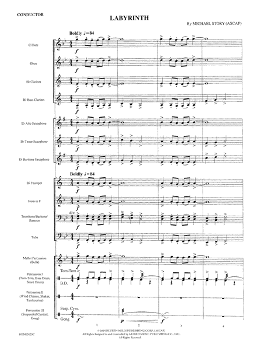 Labyrinth: Score Labyrinth: Score Concert Band scores gallery preview page 3