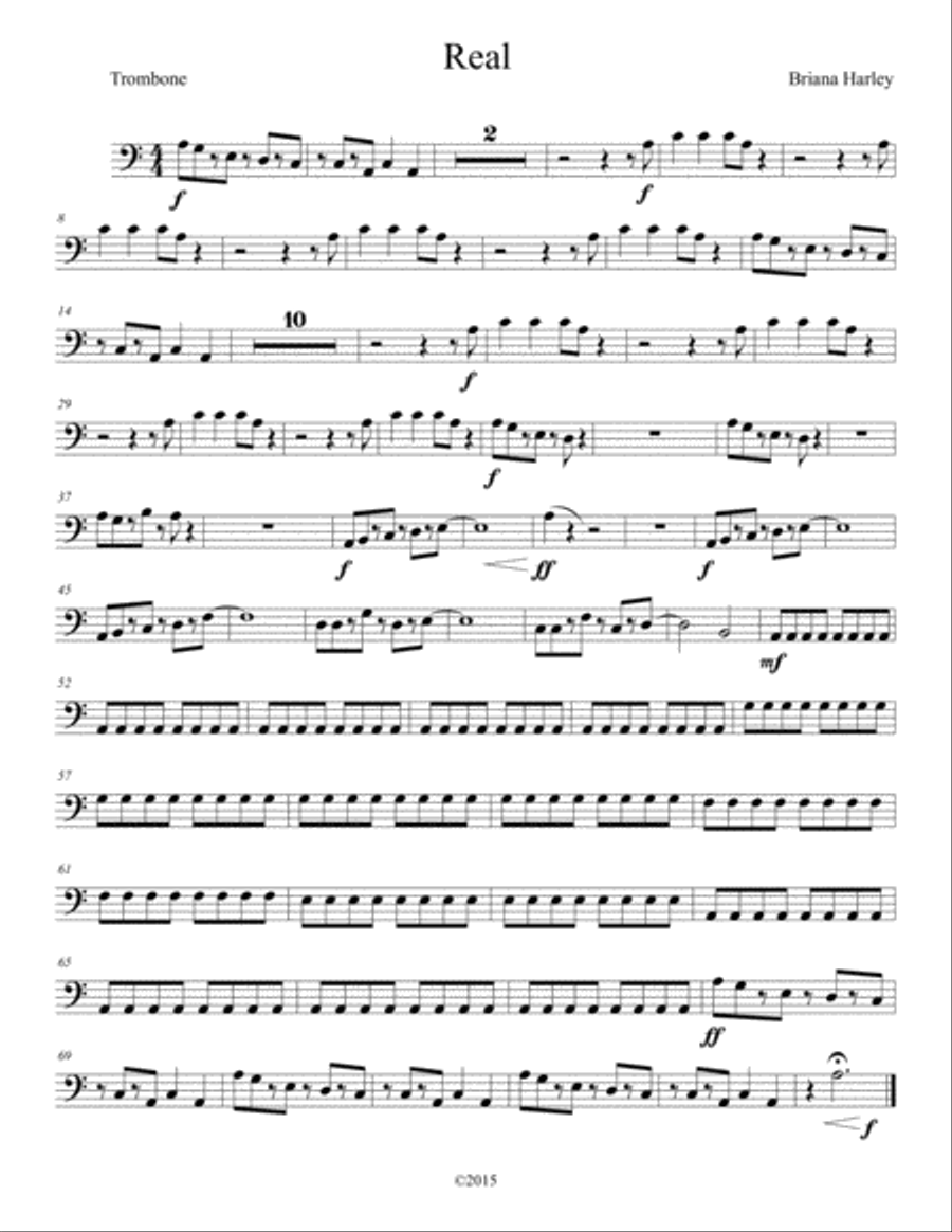 Real - Trombone Concert Band scores gallery preview page 1