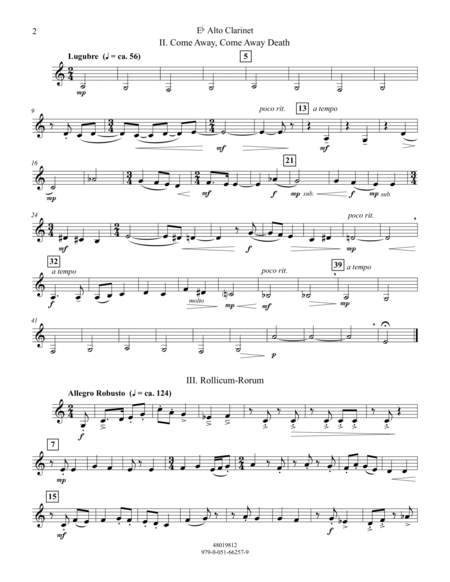 Lyric Suite - Eb Alto Clarinet