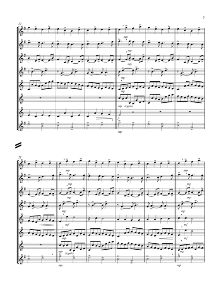 Canon (Pachelbel) (Bb) (Saxophone Octet - 4 Alto, 3 Tenor, 1 Bari) (3 Tenor lead) image number null