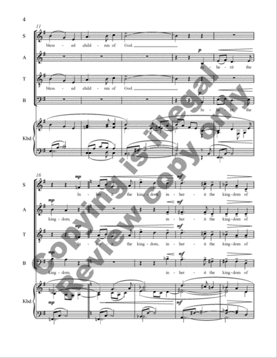 Come, all you blessed children Divisi scores gallery preview page 17