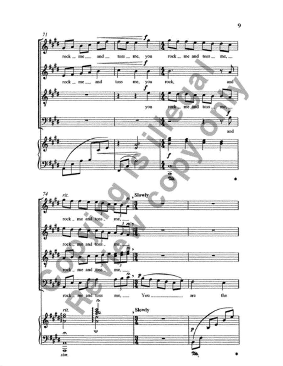 I Will Be Earth (Choral Score) SSATB scores gallery preview page 10