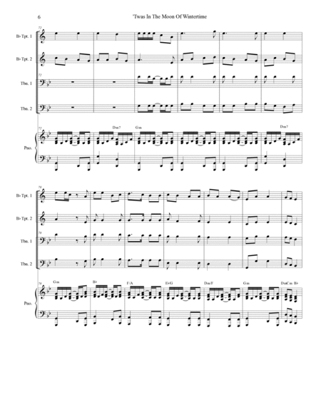 'Twas In The Moon Of Wintertime (with "God Rest Ye Merry Gentlemen") (Brass Quartet - Alternate) image number null
