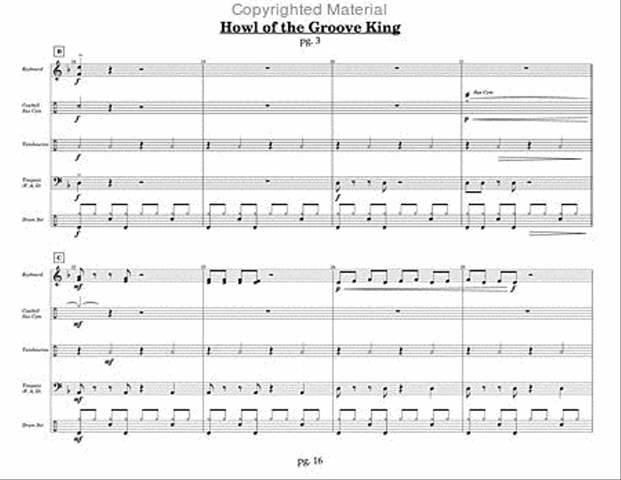 Give The Drummer Some (Blast Off Series) Percussion Ensemble scores gallery preview page 9