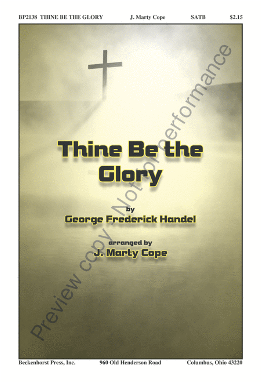 Thine Be the Glory Thine Be the Glory 4-Part scores gallery preview page 2
