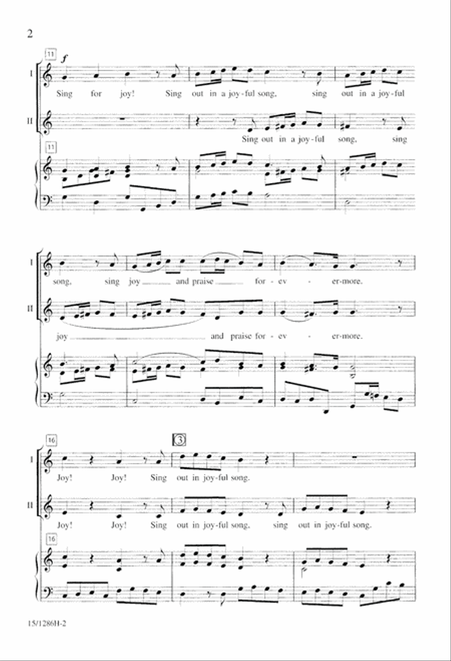 Sing for Joy! 3-Part scores gallery preview page 3