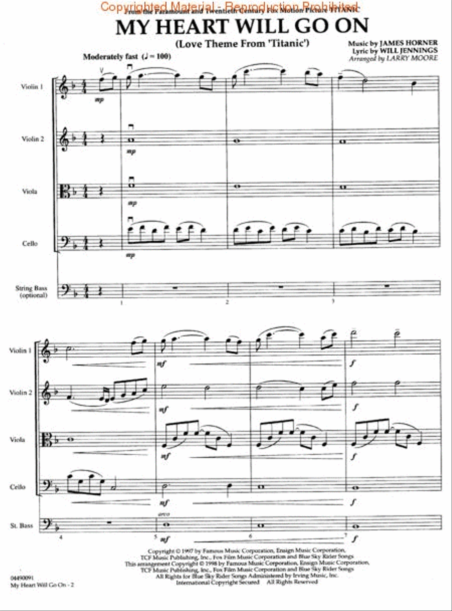 My Heart Will Go On Love Theme From Titanic