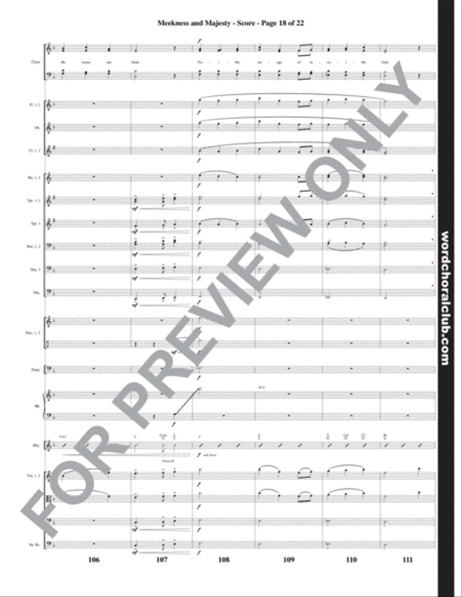 Meekness and Majesty - Orchestration Choir scores gallery preview page 19