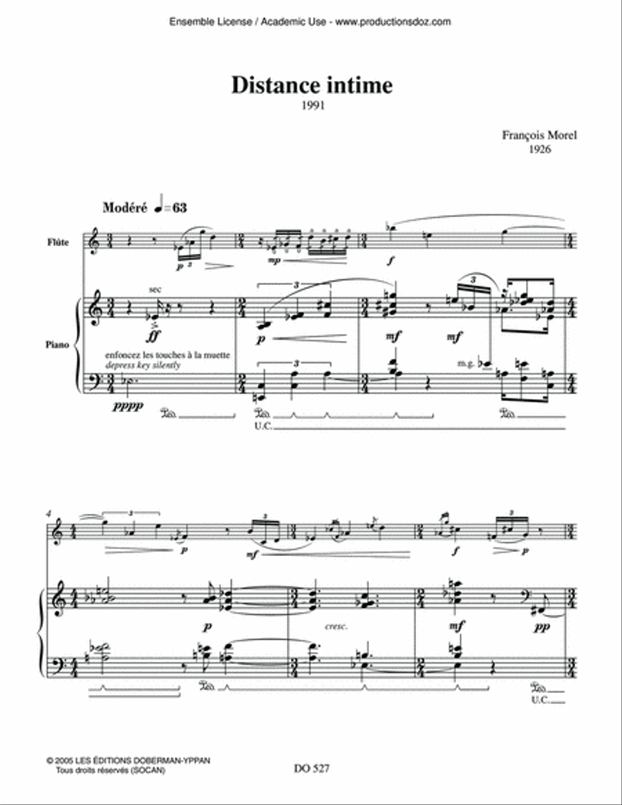 Distance intime Flute Solo scores gallery preview page 3