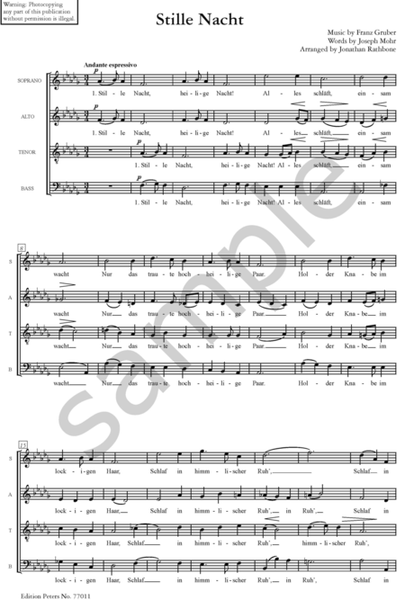 Stille Nacht (Arranged for SATB Choir)
