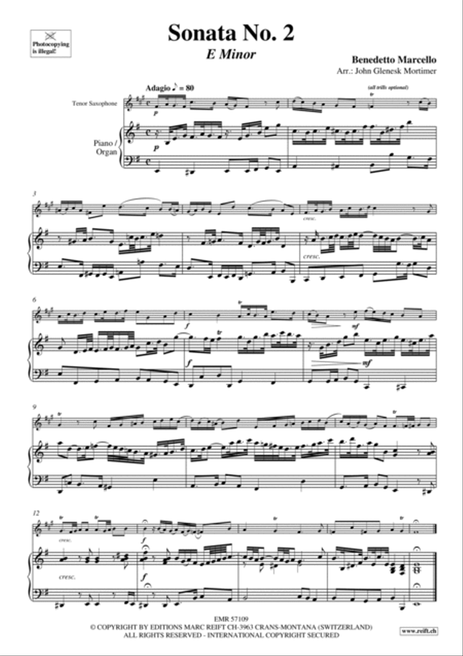 Sonata No. 2 Sonata No. 2 Tenor Saxophone scores gallery preview page 4