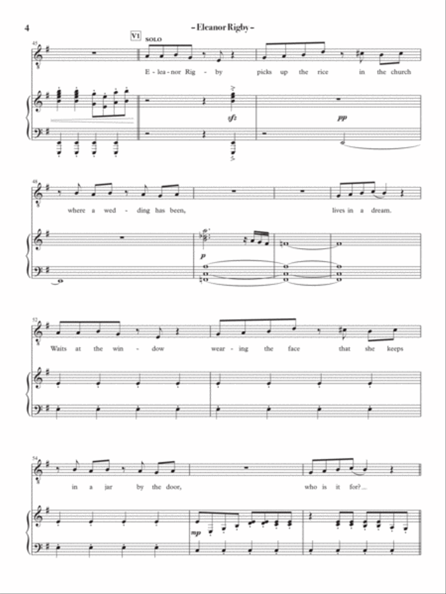 Eleanor Rigby Eleanor Rigby 4-Part scores gallery preview page 4