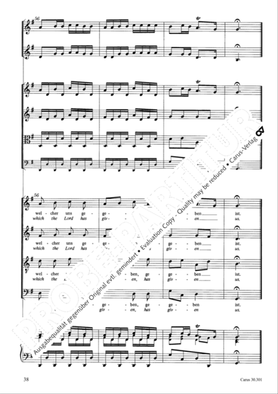 The love God bears us (Die Liebe Gottes ist ausgegossen) 4-Part scores gallery preview page 38