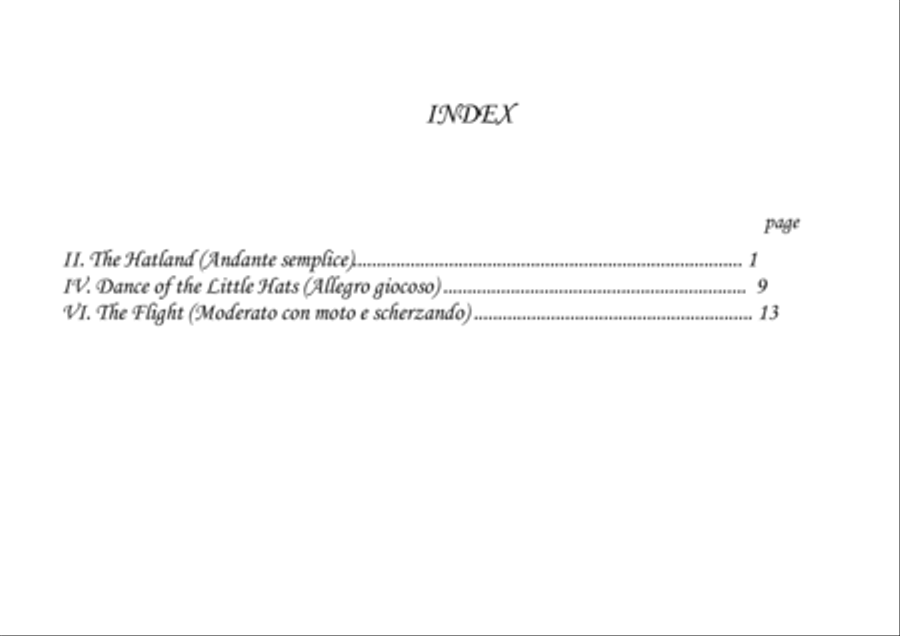 "The Flying Hat" for chamber orchestra (excerpts) image number null