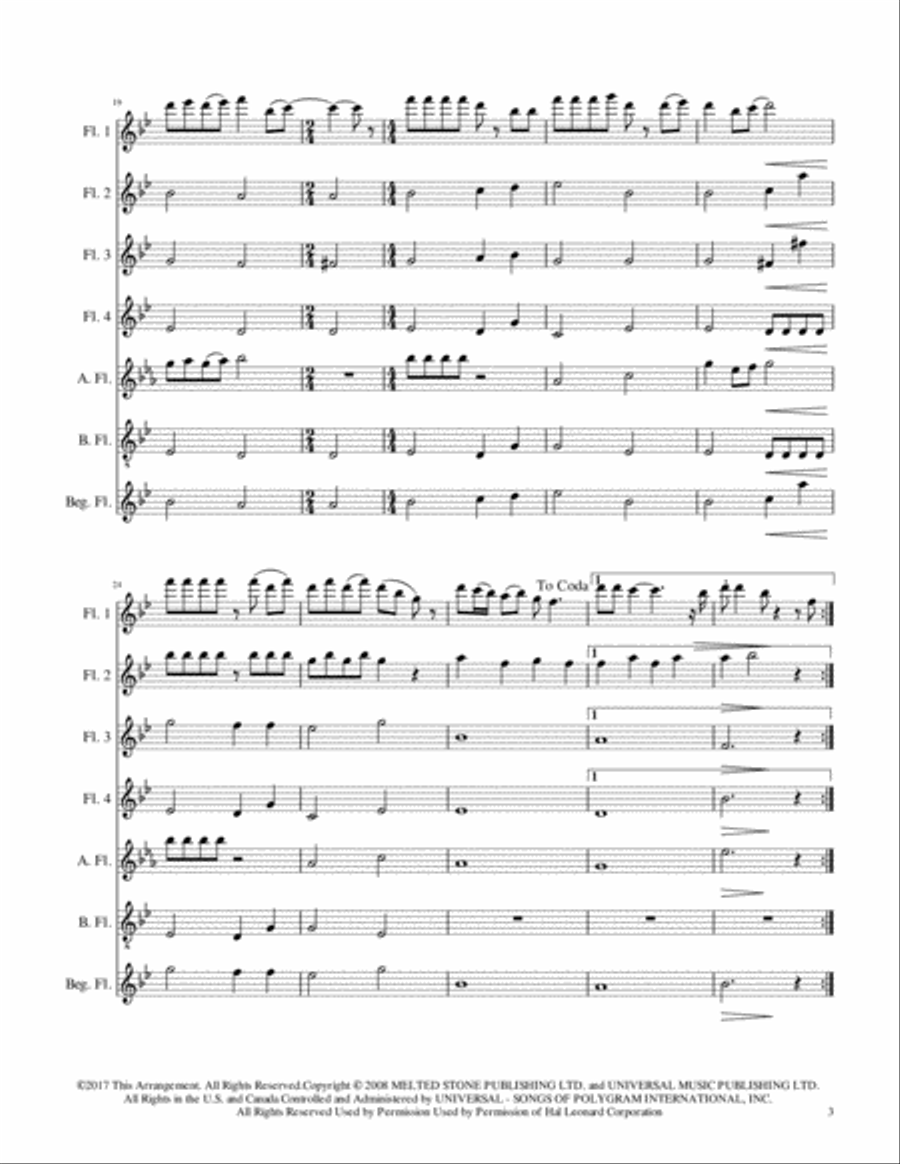 Chasing Pavements Woodwind Quartet scores gallery preview page 3