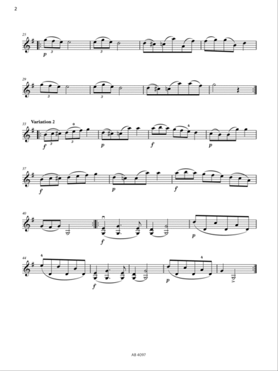 Rédowa de Wallerstein (Grade 3, B3, from the ABRSM Violin Syllabus from 2024) Violin Solo scores gallery preview page 2