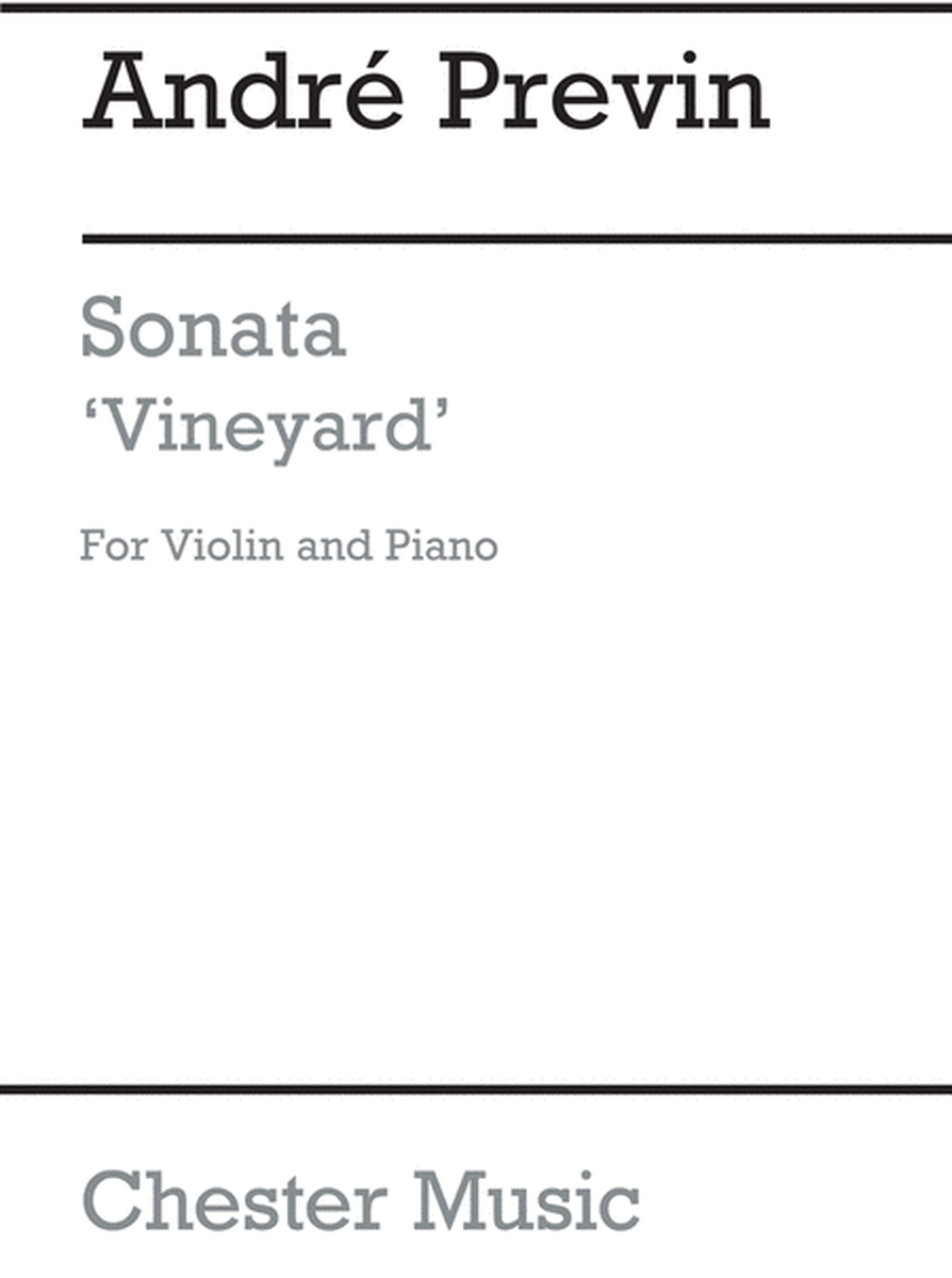Sonata For Violin And Piano 'Vineyard'