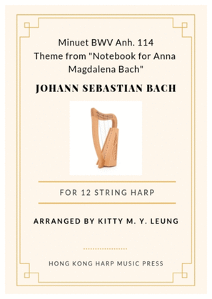 Book cover for J. S. Bach Minuet - 12 String Small Lap Harp