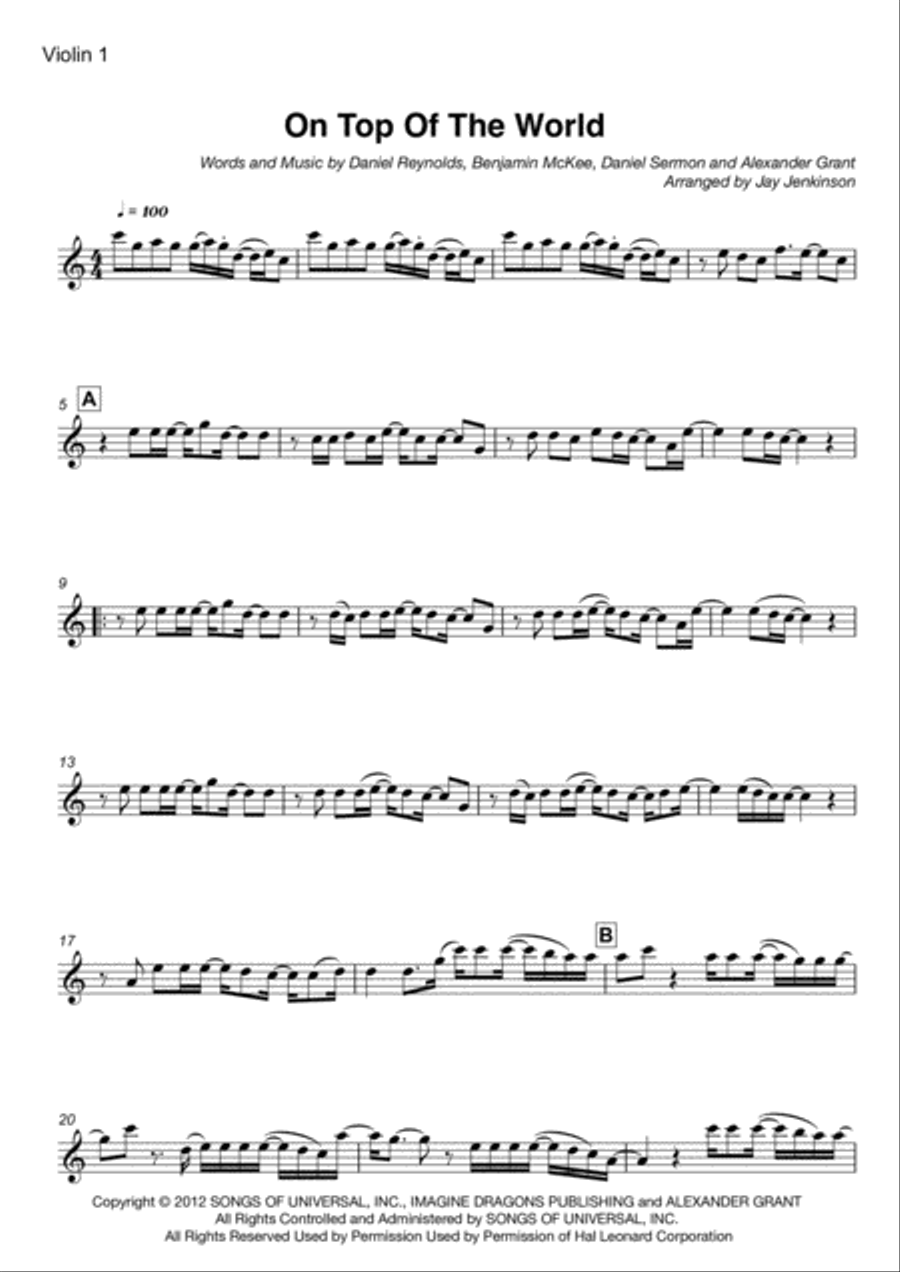 On Top Of The World String Quartet scores gallery preview page 2