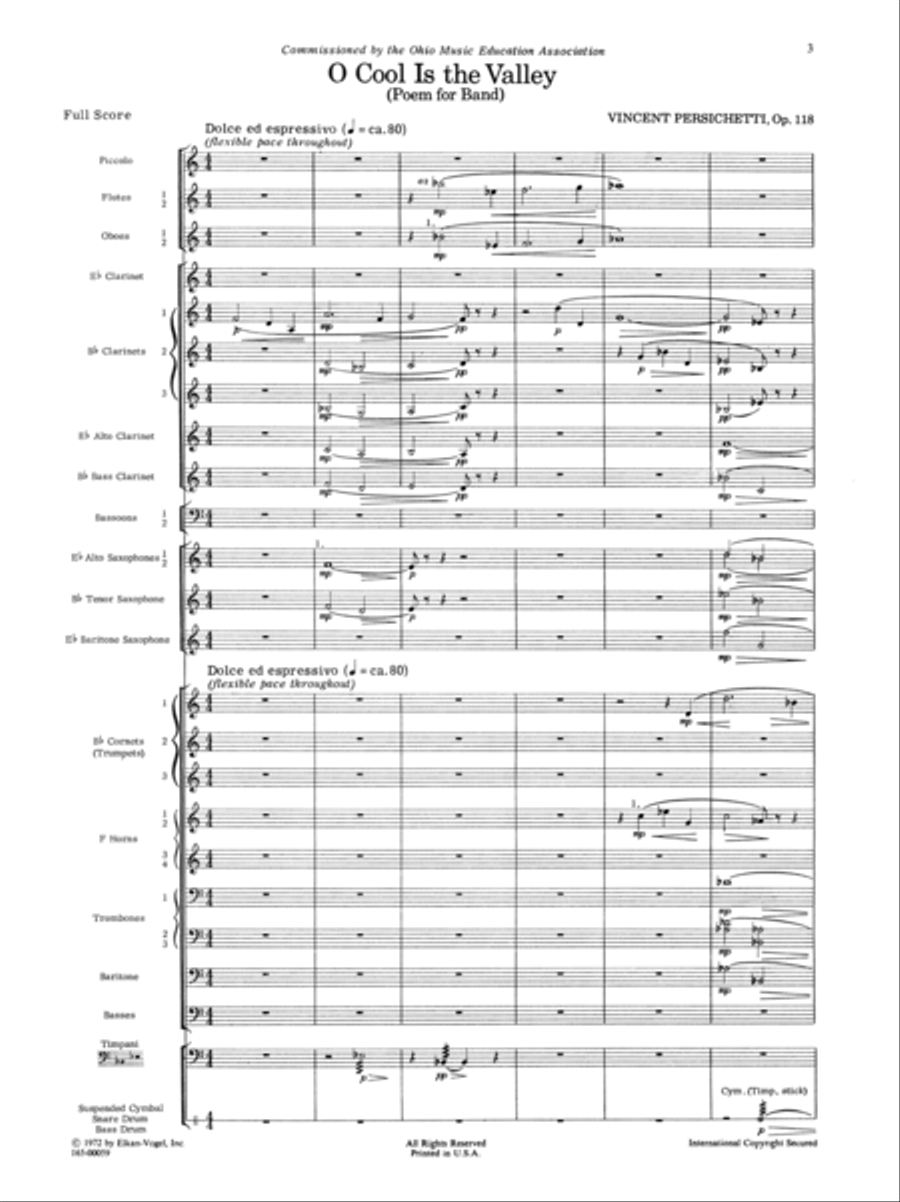 O Cool Is the Valley O Cool Is the Valley Concert Band scores gallery preview page 2