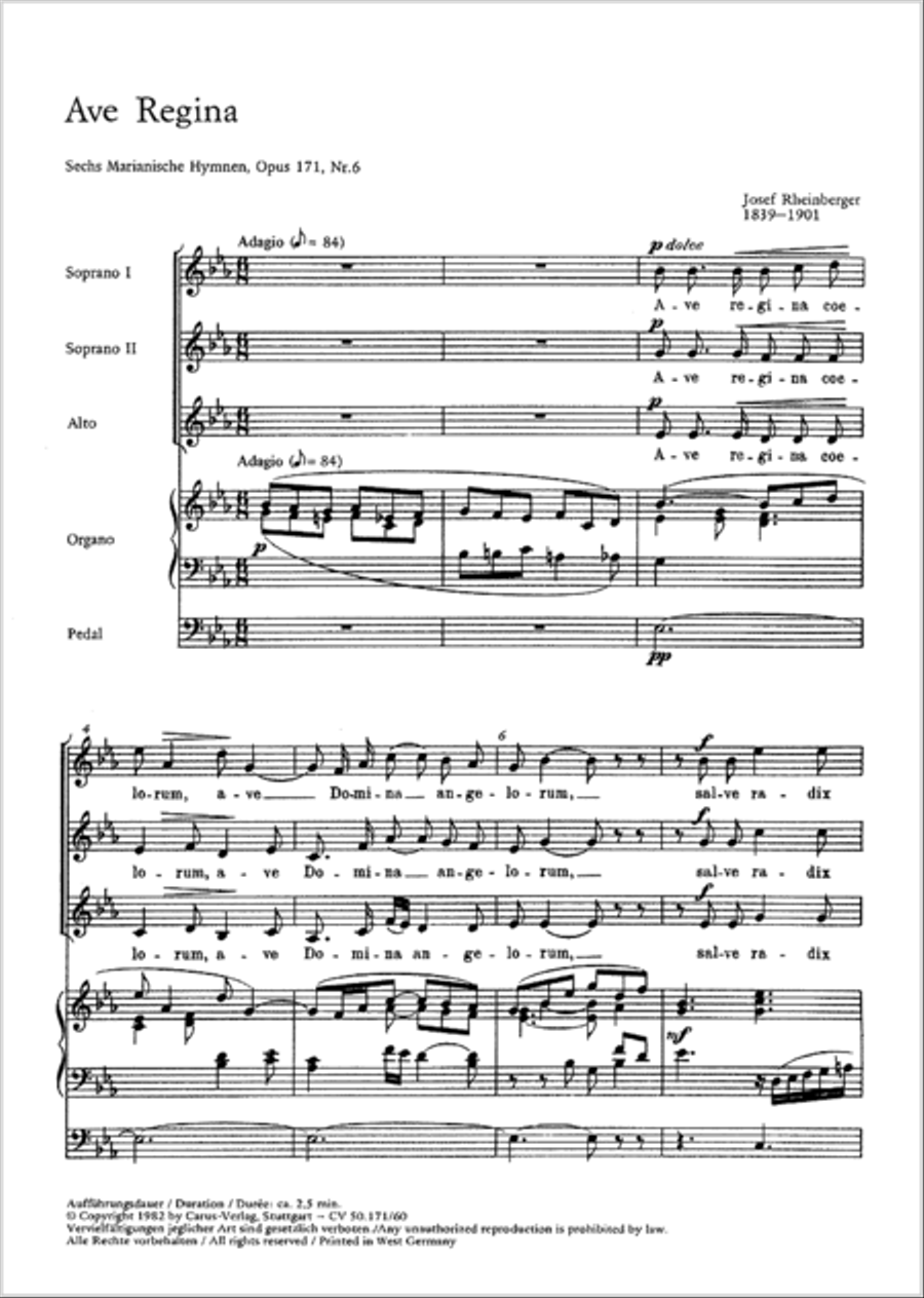 Ave Regina Ave Regina SSA scores gallery preview page 6