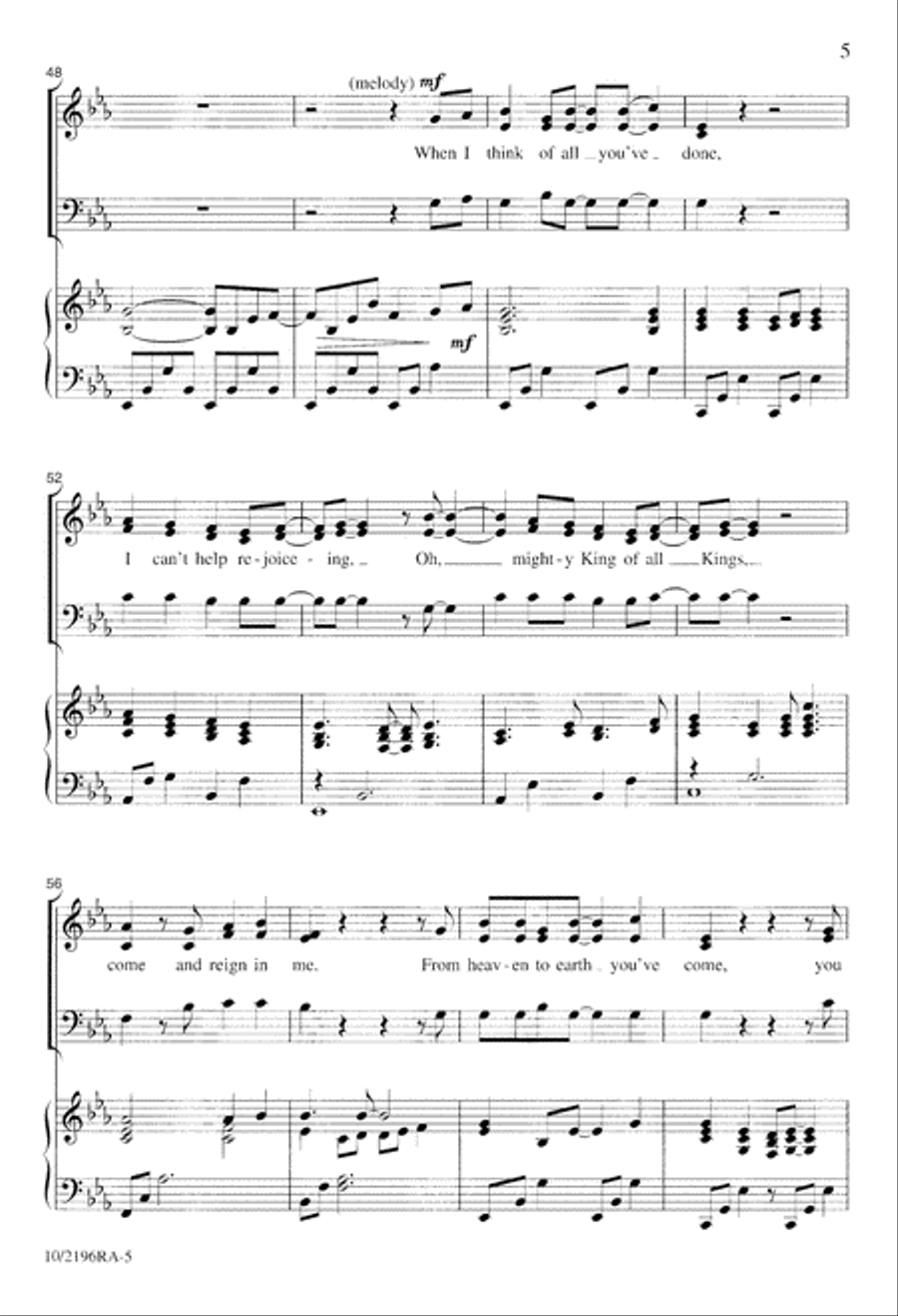 I Worship You 4-Part scores gallery preview page 5