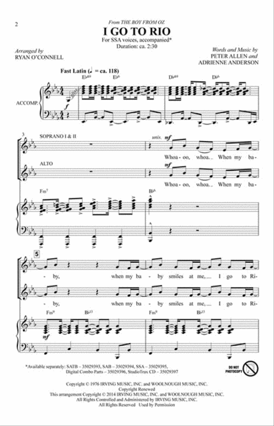 I Go to Rio I Go to Rio SSA scores gallery preview page 2