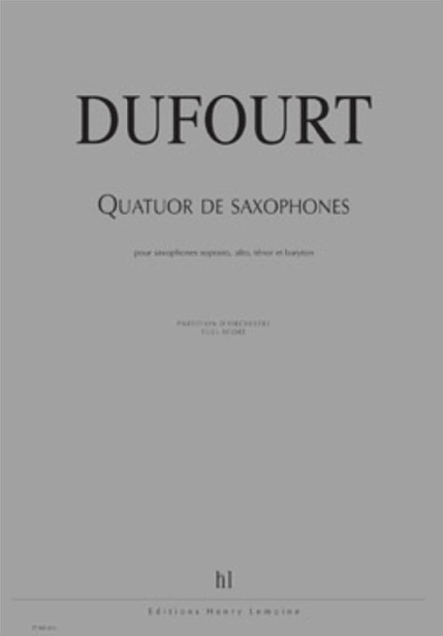Quatuor De Saxophones Quatuor De Saxophones Saxophone Quartet scores gallery preview page 1