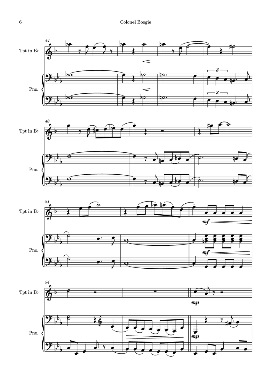 Colonel Boogie Colonel Boogie B-Flat Trumpet scores gallery preview page 6