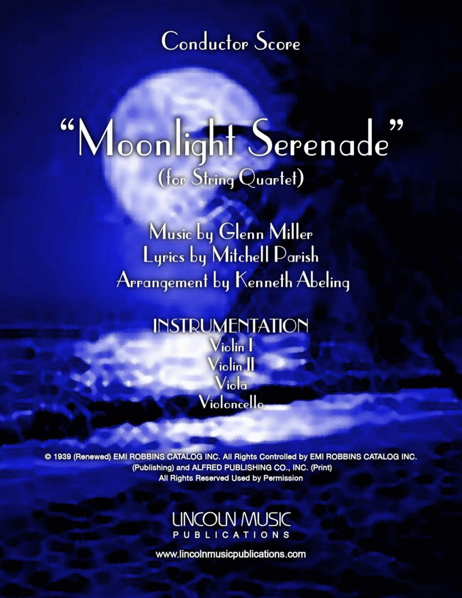 Moonlight Serenade String Quartet scores gallery preview page 1