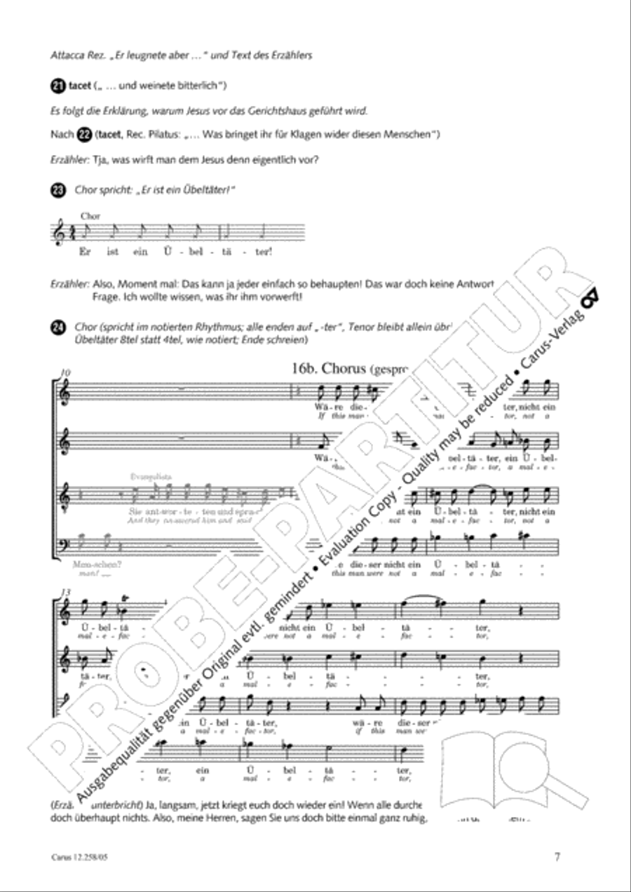Johann Sebastian Bachs Johannes-Passion fur Kinder und Jugendliche STB scores gallery preview page 8
