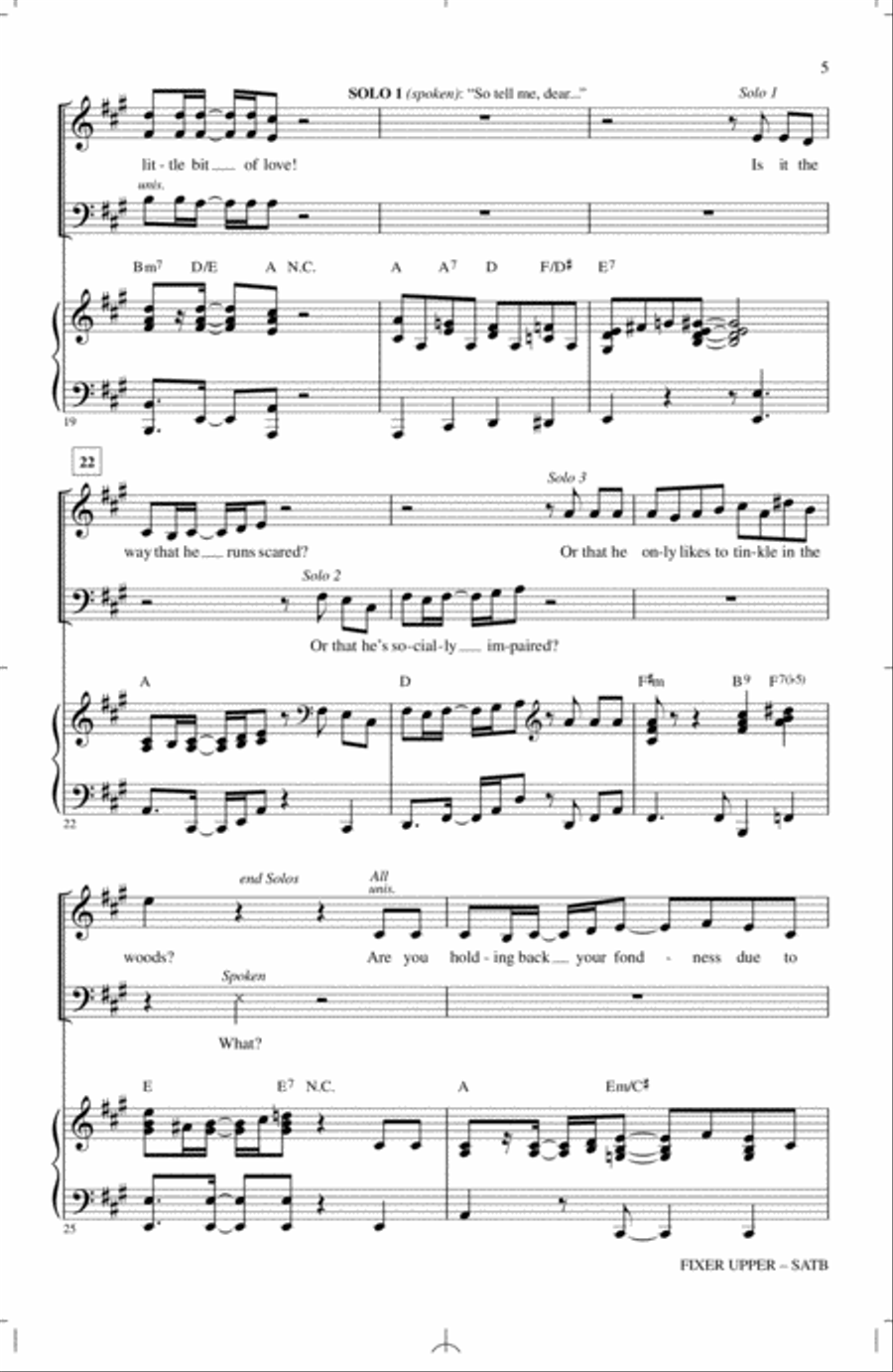 Fixer Upper (from Disney's Frozen) (arr. Audrey Snyder) 4-Part scores gallery preview page 4