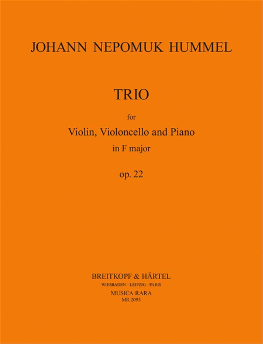 Piano Trio in F major Op. 22 Piano Trio scores gallery preview page 1