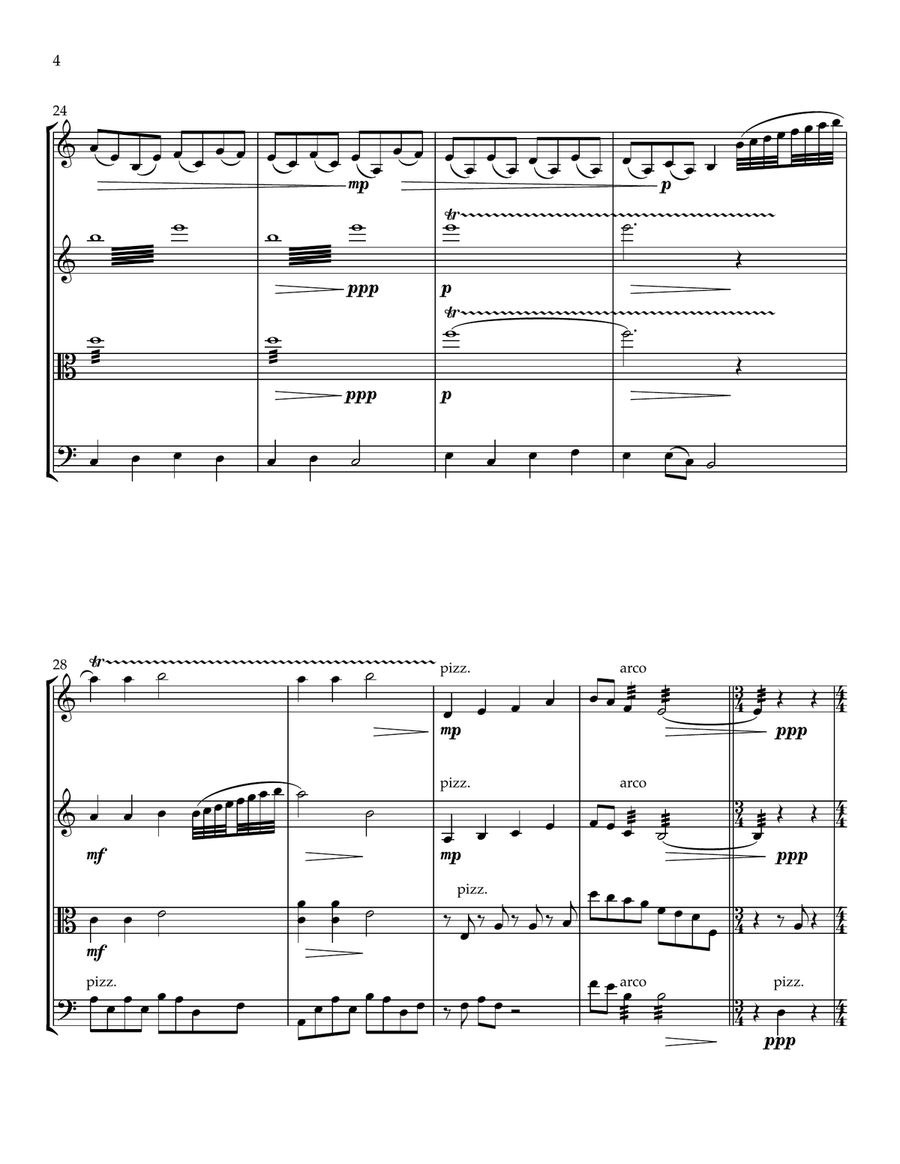 SAKURA - Cherry Blossoms String Quartet scores gallery preview page 5