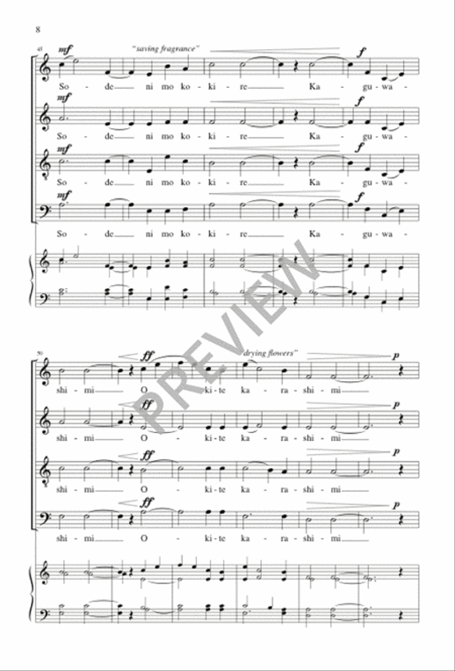 When Spring Is Born at Last 4-Part scores gallery preview page 8