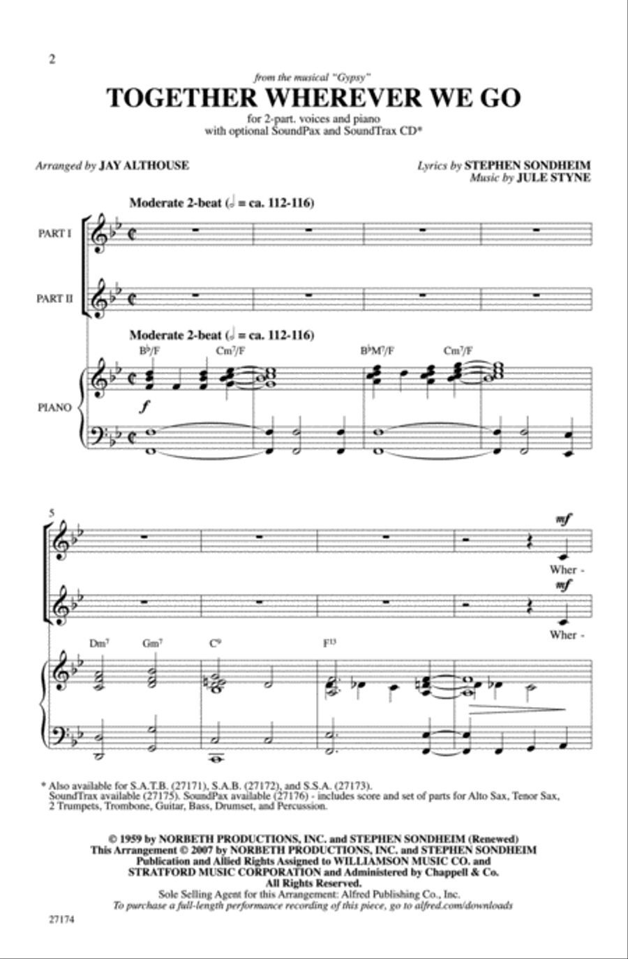 Together Wherever We Go 2-Part scores gallery preview page 13
