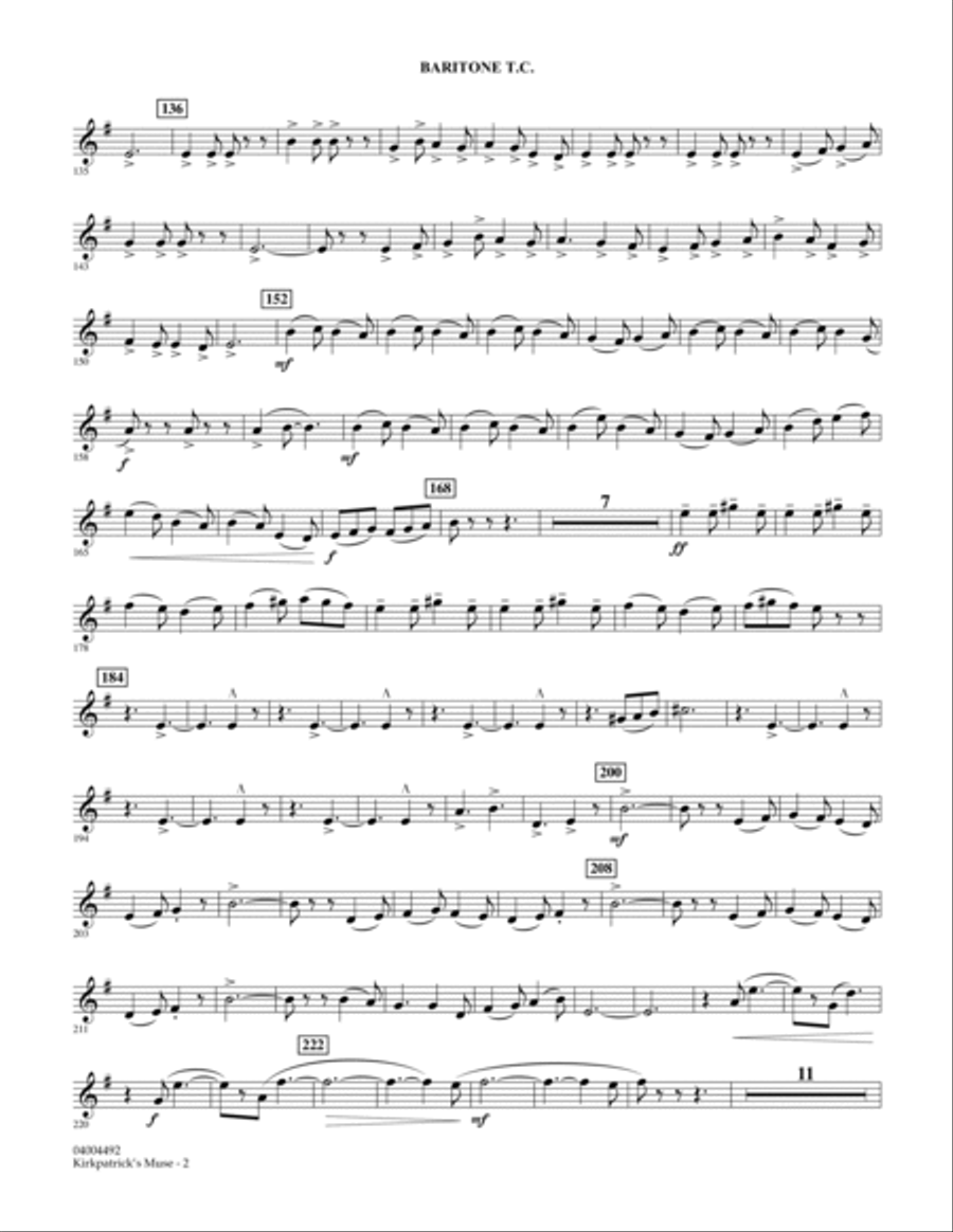 Kirkpatrick's Muse - Baritone T.C. Baritone Horn TC scores gallery preview page 2